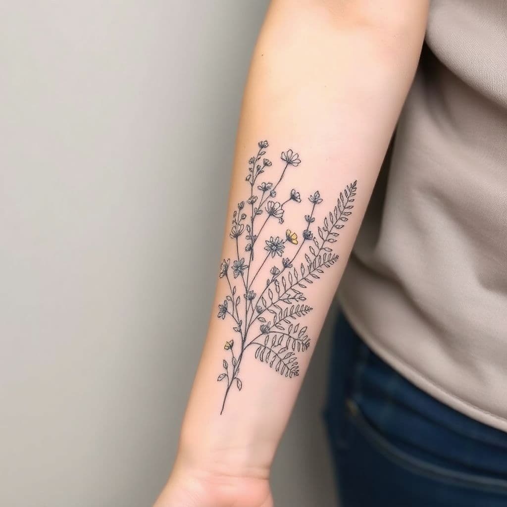 Botanical tattoo style - trending tattoo design