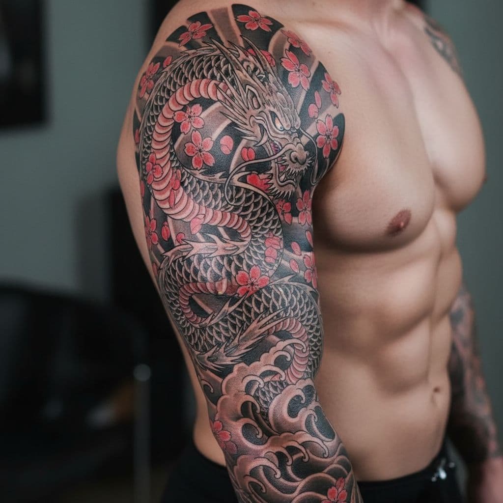 Sleeve Planning - AI tattoo design example