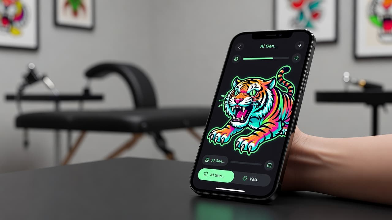 New School AI Tattoo Generator: Bold, Cartoonish Tattoo Art