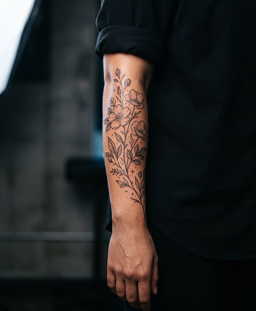 AI tattoo placement preview - Forearm tattoo visualization