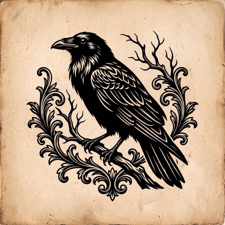 Blackwork tattoo style - AI generated tattoo design