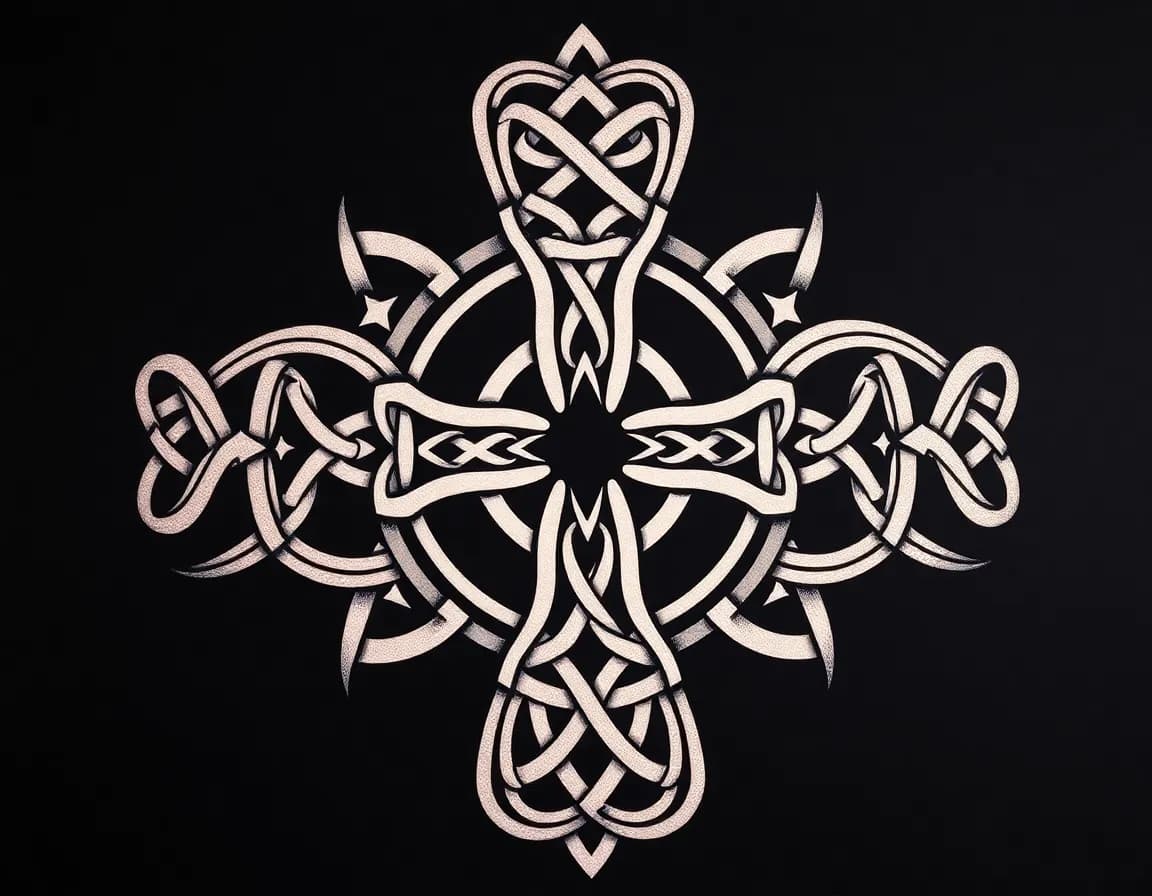 Celtic tattoo style example - AI generated