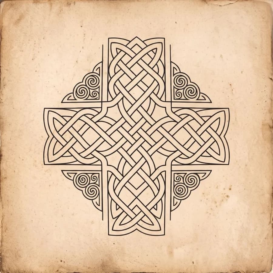 Celtic tattoo style example - AI generated