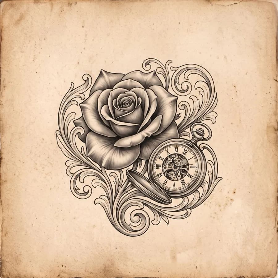 Chicano tattoo style example - AI generated