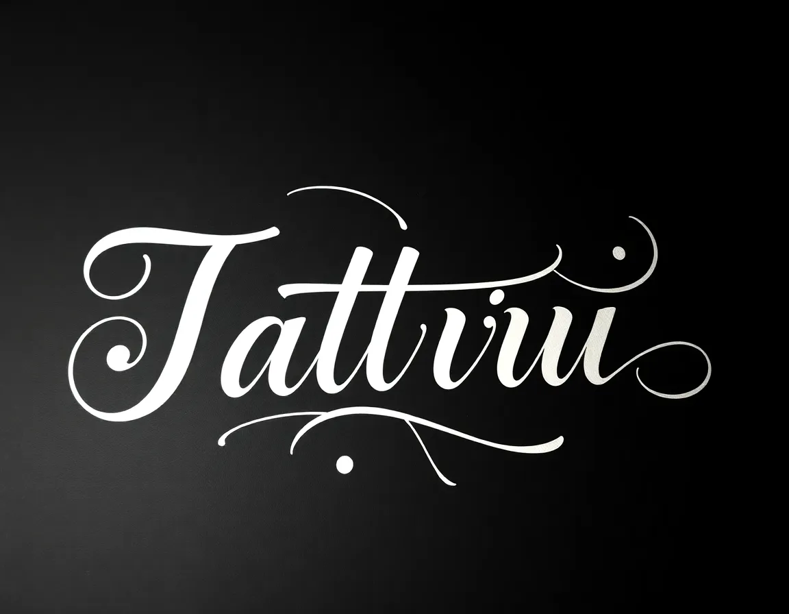 Lettering / Script tattoo style example - AI generated