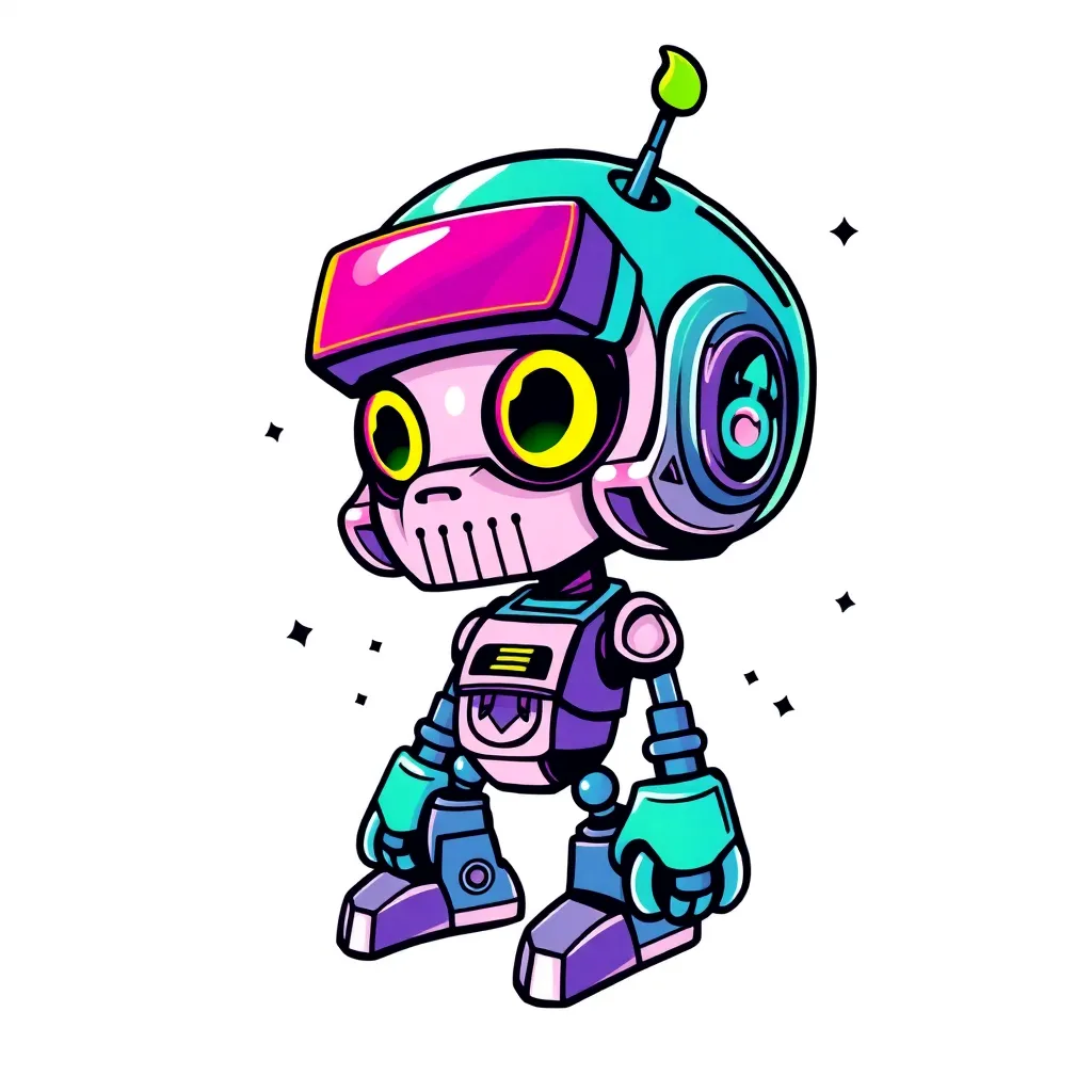 New School tattoo style example - AI generated