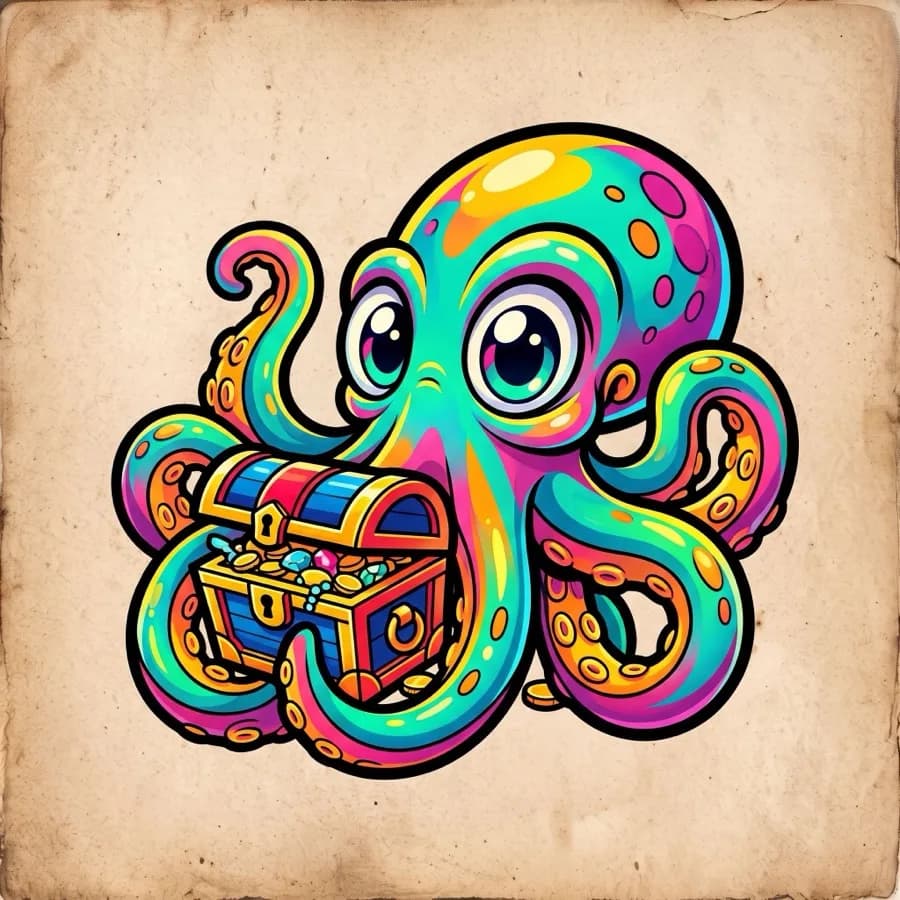 New School tattoo style example - AI generated