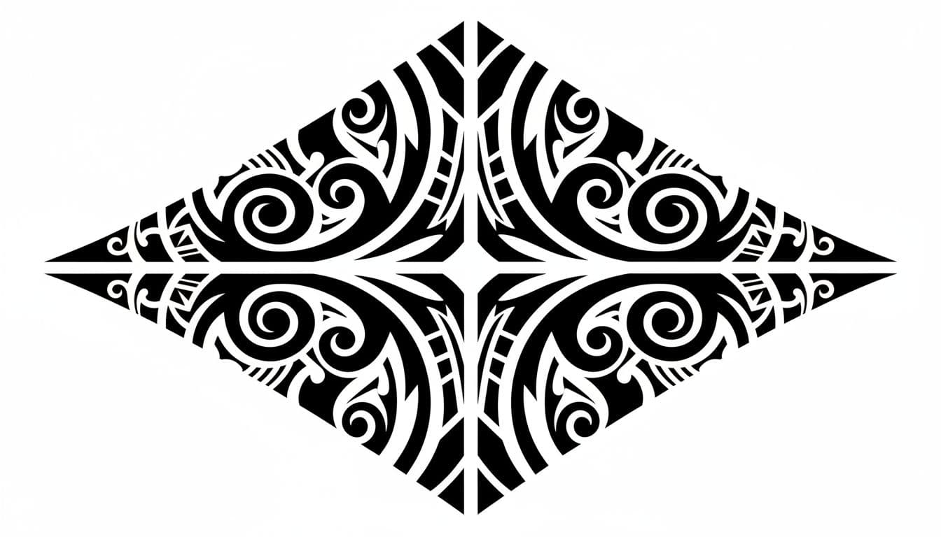 Tribal tattoo style - AI generated tattoo design