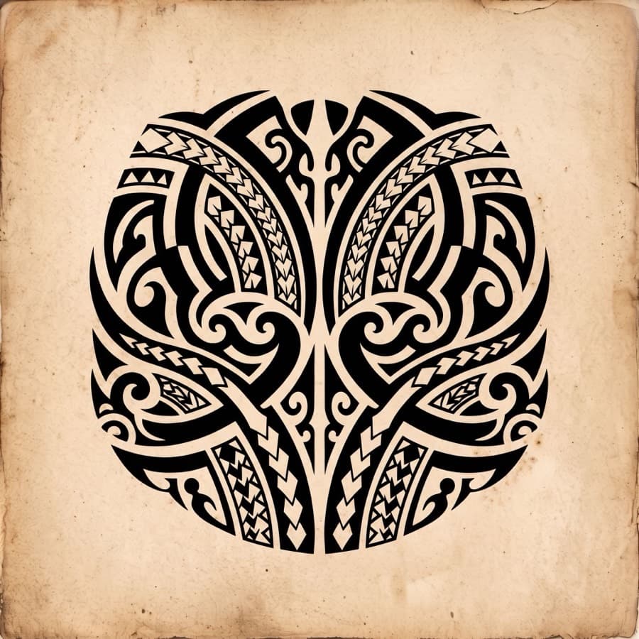 Tribal tattoo style - AI generated tattoo design