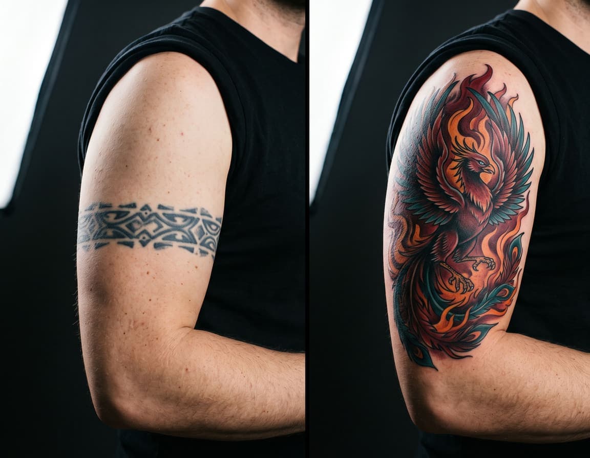 Design per Coperture - esempio di design di tatuaggio AI
