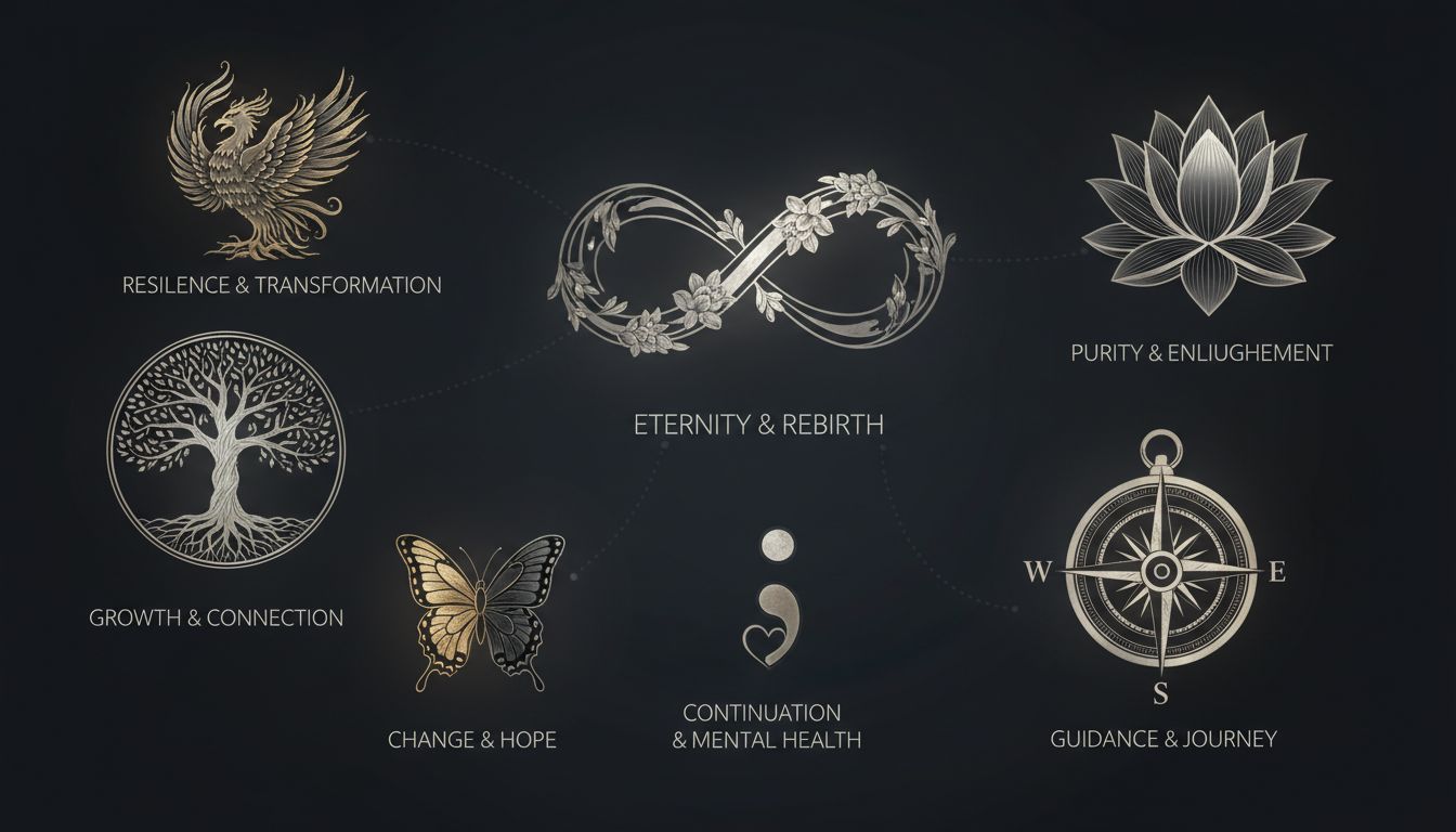 Collection of meaningful tattoo symbols with their significance explained